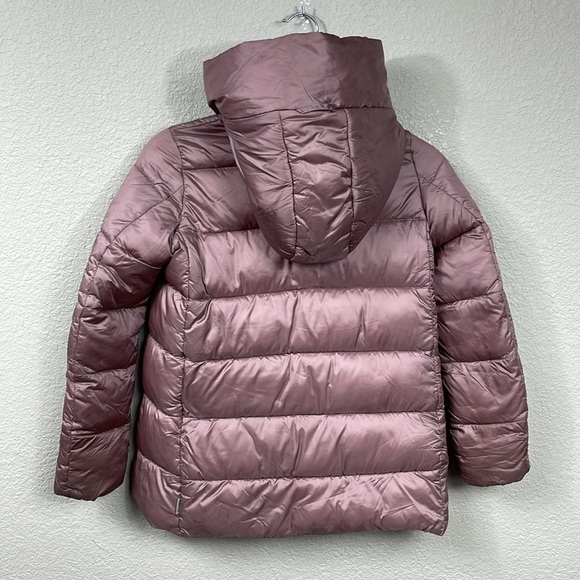 Save The Duck Gracie Quilted Puffer Jacket Full Zip Mauve Misty Rose Kids Sz 10 - Picture 5 of 16